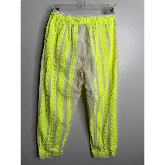 Anthropologie Devotion Twins Petra Embroidered Pants Lime White Girls 10 12 NWT - Picture 4 of 6